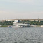 The Hangang Bus arriving at Mangwon ferry terminal in Seoul.