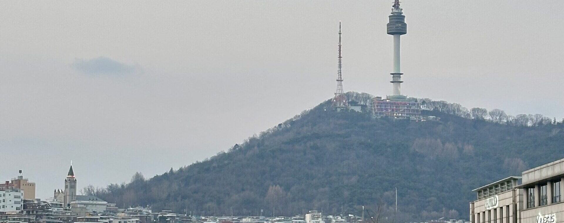 The view of N Seoul Tower from Itaewon.